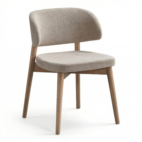 Scaun din lemn Siena cu nuante Naturale-bej, stil modern, cauciuc masiv, 48x50x81cm.