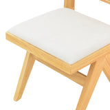 Scaun din lemn Winslow, alb, 46x58x80 cm