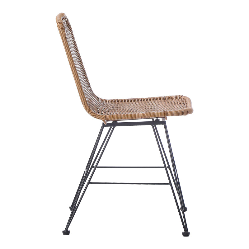Scaun din ratan Pamela pe rattan, Natural, 44x58x82 cm
