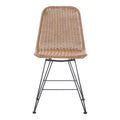 Scaun din ratan Pamela pe rattan, Natural, 44x58x82 cm, foto produs