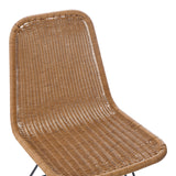 Scaun din ratan Pamela pe rattan, Natural, 44x58x82 cm