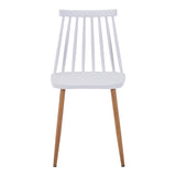 Scaun dining Aurora, Alb-Natural, polipropilena si metal, 42x50x77 cm - Alb-Natural