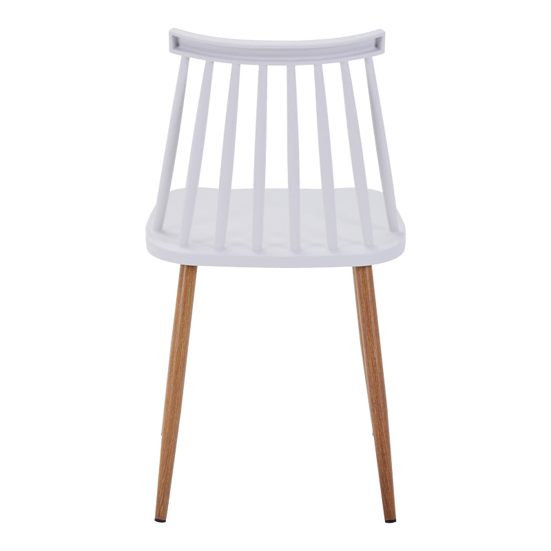 Scaun dining Aurora, Alb-Natural, polipropilena si metal, 42x50x77 cm - Alb-Natural