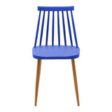 Scaun dining Aurora, Alb-Natural, polipropilena si metal, 42x50x77 cm - Blue-Natural