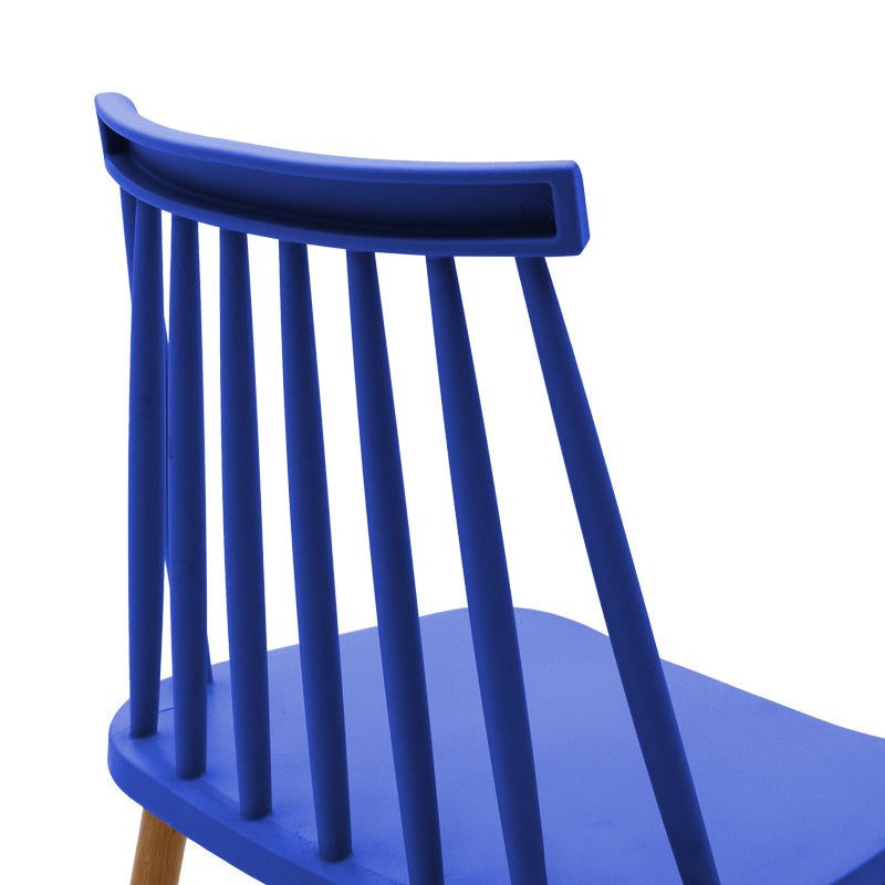 Scaun dining Aurora, Alb-Natural, polipropilena si metal, 42x50x77 cm - Blue-Natural