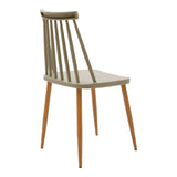 Scaun dining Aurora, Alb-Natural, polipropilena si metal, 42x50x77 cm - Mocha-Natural