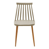 Scaun dining Aurora, Alb-Natural, polipropilena si metal, 42x50x77 cm - Mocha-Natural
