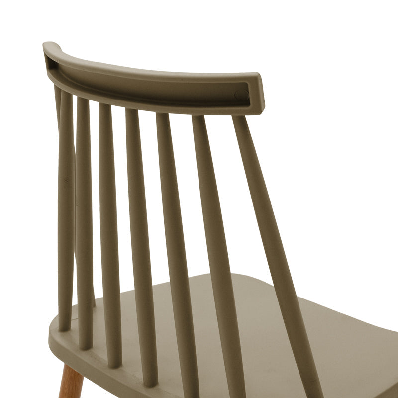 Scaun dining Aurora, Alb-Natural, polipropilena si metal, 42x50x77 cm - Mocha-Natural