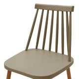 Scaun dining Aurora, Alb-Natural, polipropilena si metal, 42x50x77 cm - Mocha-Natural