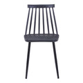 Scaun dining Aurora, Negru, polipropilena si metal, 42x49.5x77 cm, vedere laterală, metal, PP, polipropilenă, pentru living sau bucătărie