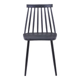 Scaun dining Aurora, polipropilena si metal, Negru, 42x50x77 cm
