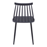 Scaun dining Aurora, polipropilena si metal, Negru, 42x50x77 cm