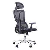Scaun director birou Aish stofa plasa, neagra, 64x66x130 cm, imagine suplimentara