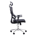 Scaun director birou Aish stofa plasa, neagra, 64x66x130 cm, detaliu produs