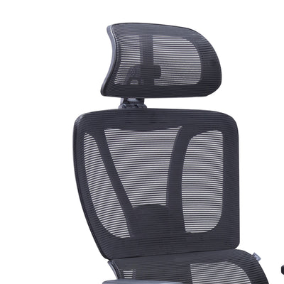 Scaun director birou Aish stofa plasa, neagra, 64x66x130 cm, perspectiva suplimentara