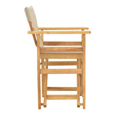 Scaun director Kompa din lemn de fag masiv, Natural - Gri Nexus, 54x57 cm, detaliu produs