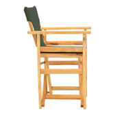 Scaun director Kompa din lemn de fag masiv, Natural - Îmbraca Verdee Nexus, verde inchis, 54x57 cm, detaliu produs