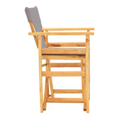 Scaun director Kompa din lemn de fag masiv, Natural - Tesatura Gri Nexus, 54x57 cm, detaliu produs