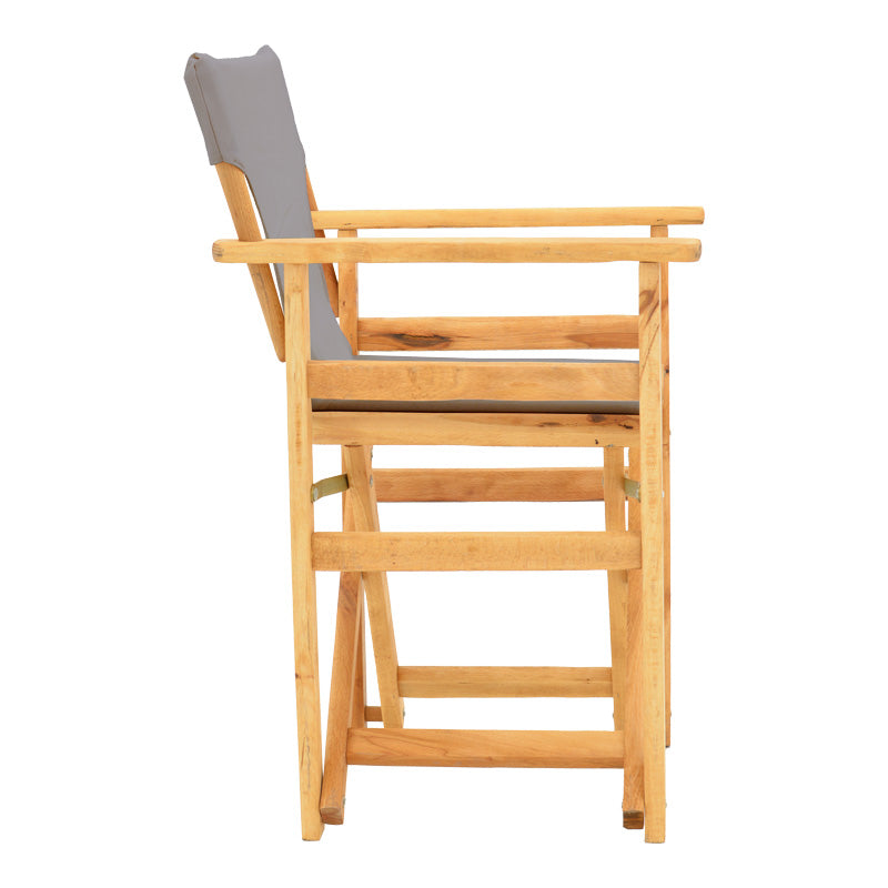 Scaun director Kompa din lemn de fag masiv, Natural - Tesatura Gri Nexus, 54x57 cm, detaliu produs