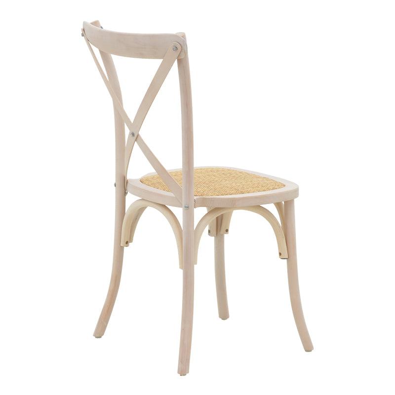Scaun Dylon, Alb - Natural, 48x52x89 cm - Alb