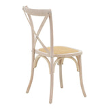 Scaun Dylon, Alb - Natural, 48x52x89 cm - Alb