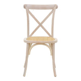 Scaun Dylon, Alb - Natural, 48x52x89 cm - Alb