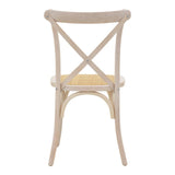 Scaun Dylon, Alb - Natural, 48x52x89 cm - Alb