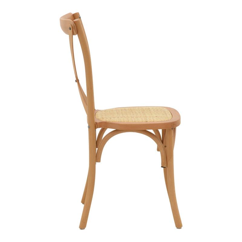 Scaun Dylon, Alb - Natural, 48x52x89 cm - Natural