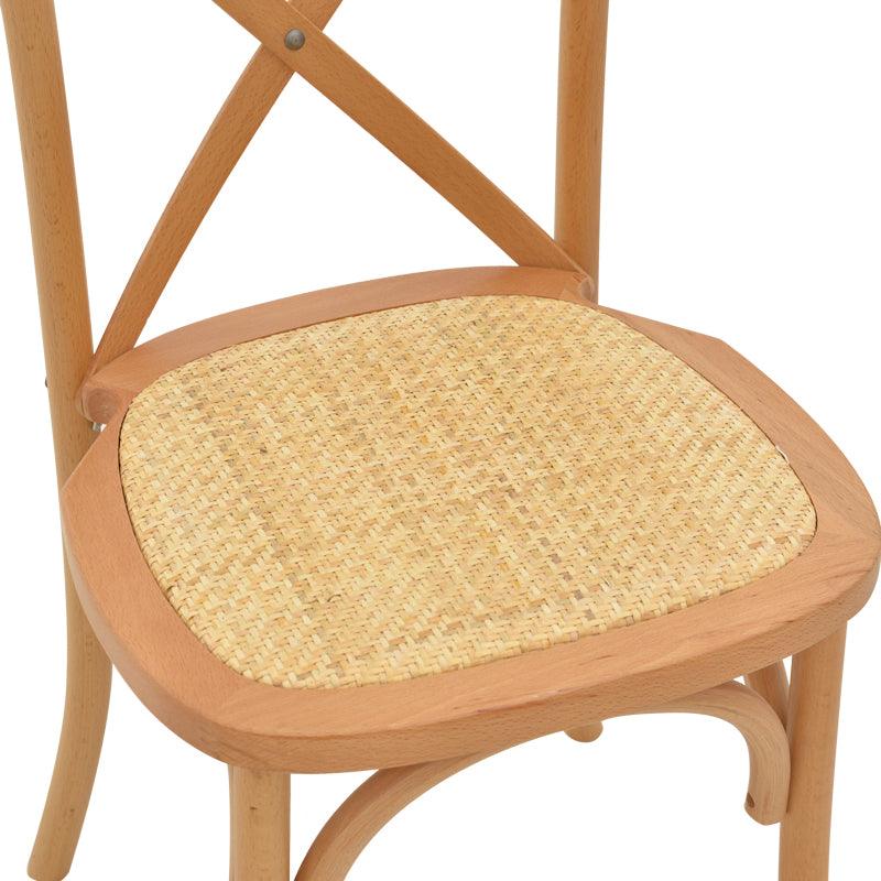 Scaun Dylon, Alb - Natural, 48x52x89 cm - Natural