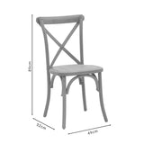 Scaun Dylon, Alb - Natural, 48x52x89 cm - Natural