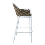 Scaun e bar Zuki, Alb, 55x54x109 cm - Alb