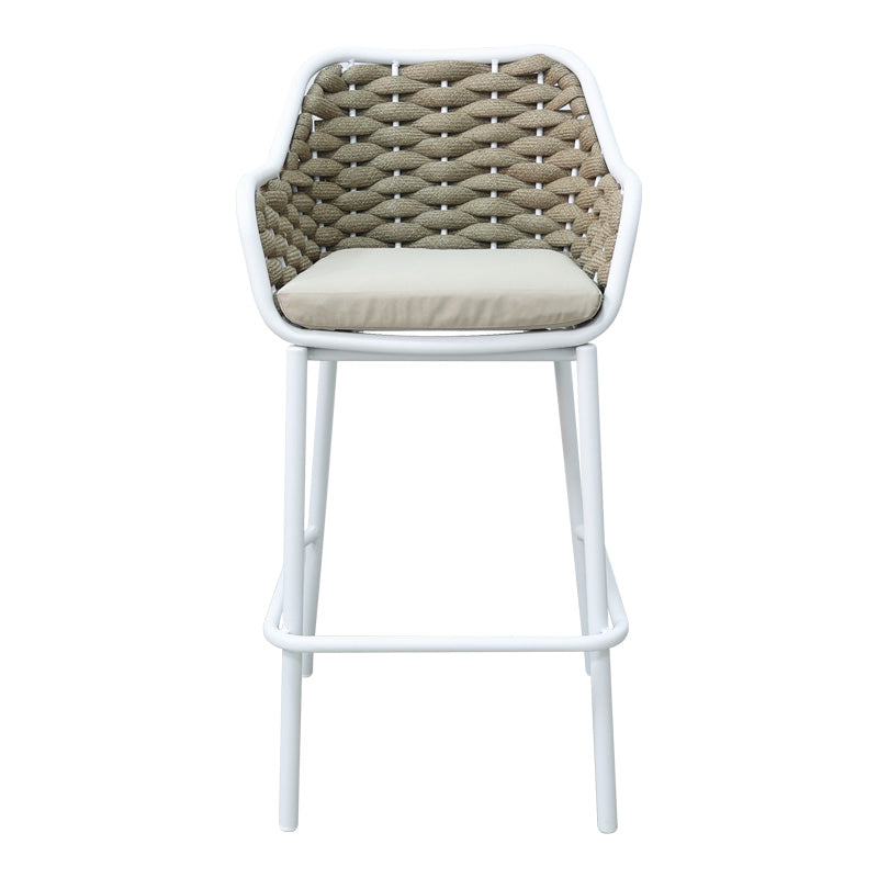Scaun e bar Zuki, Alb, 55x54x109 cm - Alb