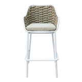 Scaun e bar Zuki, Alb, 55x54x109 cm - Alb