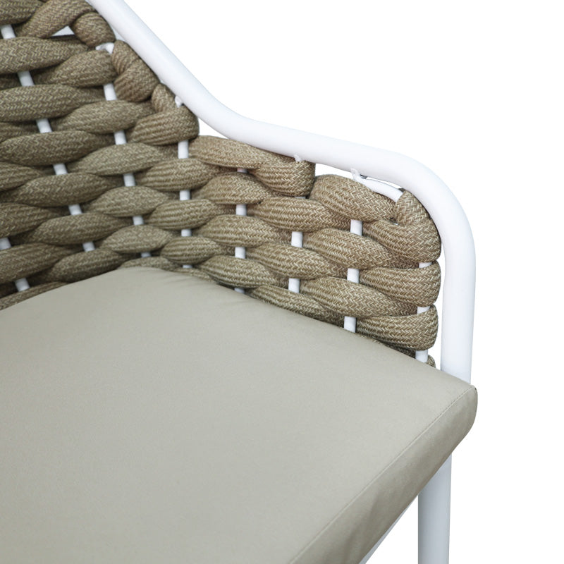 Scaun e bar Zuki, Alb, 55x54x109 cm - Alb