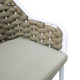 Scaun e bar Zuki, Alb, 55x54x109 cm - Alb