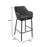 Scaun e bar Zuki, Alb, 55x54x109 cm - Alb