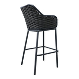 Scaun e bar Zuki, Alb, 55x54x109 cm - Gri