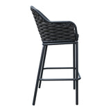 Scaun e bar Zuki, Alb, 55x54x109 cm - Gri