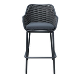 Scaun e bar Zuki, Alb, 55x54x109 cm - Gri