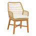 Scaun Elaiza lemn de tec si frânghie Natural cu perna 58x60x90 cm