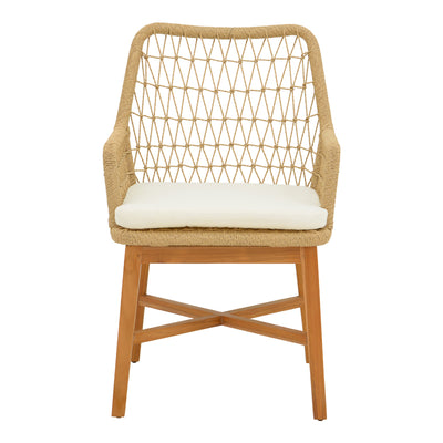 Scaun Elaiza lemn de tec si frânghie Natural cu perna, 58x60x90 cm, perspectiva suplimentara