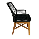 Scaun Elaiza lemn de tec si sfoara sintetica Natural cu perna, 58x60x90 cm