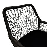 Scaun Elaiza lemn de tec si sfoara sintetica Natural cu perna, 58x60x90 cm