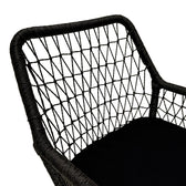 Scaun Elaiza lemn de tec si sfoara sintetica Natural cu perna, 58x60x90 cm, foto produs 6