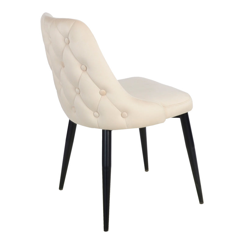Scaun Zedna, Catifea, galbena, 51x58x84 cm - Bej