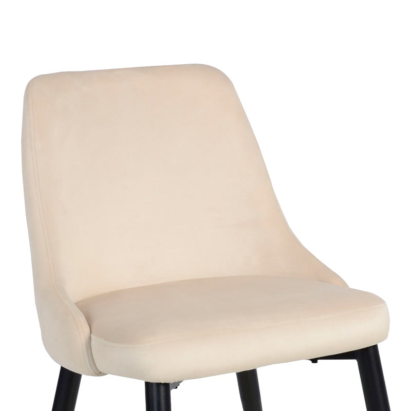 Scaun Zedna, Catifea, galbena, 51x58x84 cm - Bej