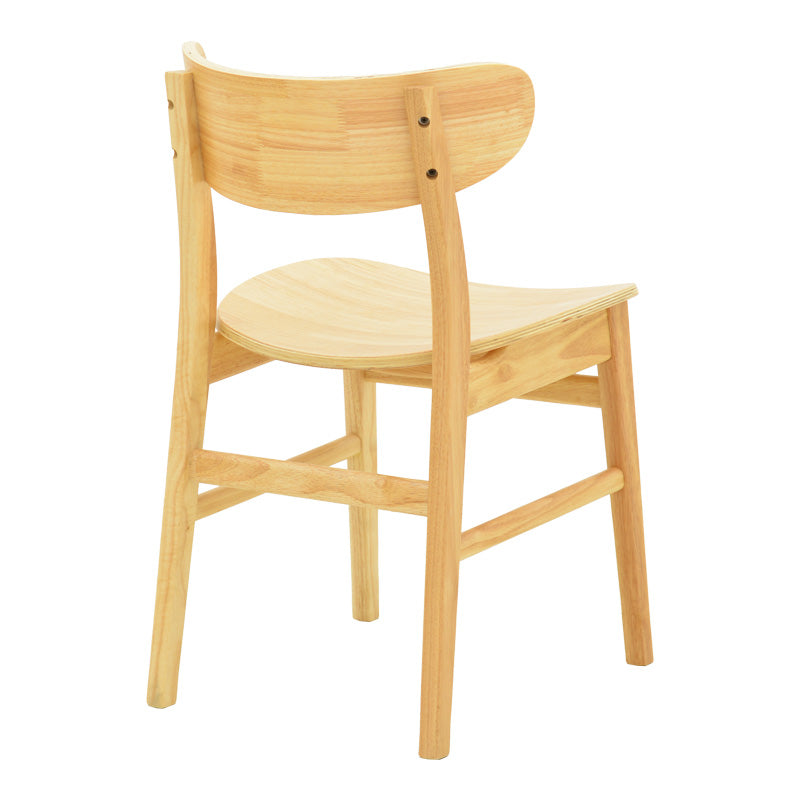 Scaun elegant cu lemn de cauciuc Lumnia, Lemn de Cauciuc, Natur, 46x50x76 cm
