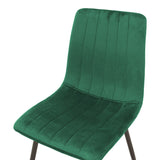 Scaun cu tapiterie din catifea galbena, Noor, Catifea și metal, 44x53x86 cm - Verde