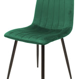 Scaun cu tapiterie din catifea galbena, Noor, Catifea și metal, 44x53x86 cm - Verde