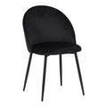 Scaun elegant din catifea pentru birou Perch, Metal, 50x43x82 cm